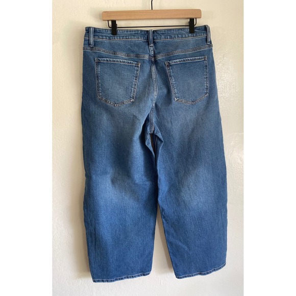 NEW Quince Bella Stretch Barrel Jeans Atlantic Blue High Rise Size 33 - Picture 4 of 14